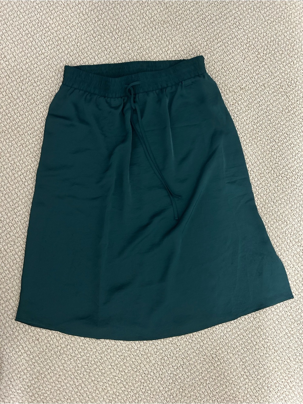 Women’s Teal Drawstring satin Skirt